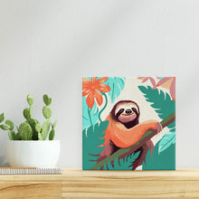 Afbeelding in Gallery-weergave laden, Mini Schilderen op Nummer met Frame - Tropische Luiaard