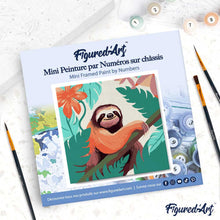 Afbeelding in Gallery-weergave laden, Mini Schilderen op Nummer met Frame - Tropische Luiaard
