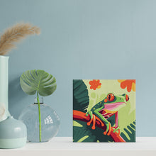 Afbeelding in Gallery-weergave laden, Mini Schilderen op Nummer met Frame - Tropische Roodogige Boomkikker