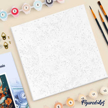 Afbeelding in Gallery-weergave laden, Mini Schilderen op Nummer met Frame - Modieuze vos met bloemen