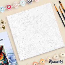 Afbeelding in Gallery-weergave laden, Mini Schilderen op Nummer met Frame - Modieuze uil met bloemen