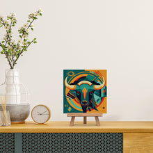 Afbeelding in Gallery-weergave laden, Mini Schilderen op Nummer met Frame - Stier Art - Deco-geïnspireerde Abstractie