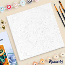 Afbeelding in Gallery-weergave laden, Mini Schilderen op Nummer met Frame - Stier Art - Deco-geïnspireerde Abstractie