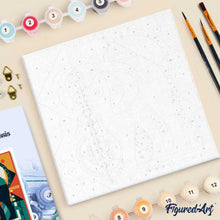 Afbeelding in Gallery-weergave laden, Mini Schilderen op Nummer met Frame - Olifant Art - Deco-geïnspireerde Abstractie