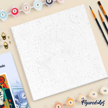 Afbeelding in Gallery-weergave laden, Mini Schilderen op Nummer met Frame - Tijger Art - Deco-geïnspireerde Abstractie