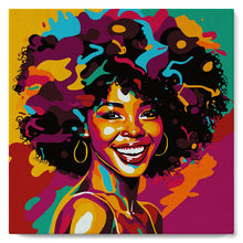 Afbeelding in Gallery-weergave laden, Mini Schilderen op Nummer met Frame - Afro-Amerikaanse Vrouw Pop Art