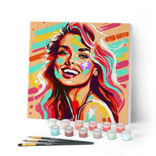 Afbeelding in Gallery-weergave laden, Mini Schilderen op Nummer met Frame - Blonde Vrouw Pop Art