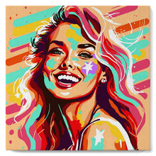 Afbeelding in Gallery-weergave laden, Mini Schilderen op Nummer met Frame - Blonde Vrouw Pop Art
