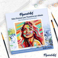 Afbeelding in Gallery-weergave laden, Mini Schilderen op Nummer met Frame - Blonde Vrouw Pop Art