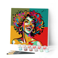 Afbeelding in Gallery-weergave laden, Mini Schilderen op Nummer met Frame - Energieke Latina Pop Art