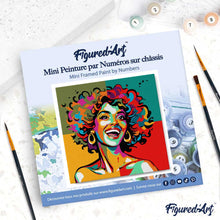 Afbeelding in Gallery-weergave laden, Mini Schilderen op Nummer met Frame - Energieke Latina Pop Art