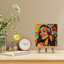 Afbeelding in Gallery-weergave laden, Mini Schilderen op Nummer met Frame - Inheemse Elegante Vrouw Pop Art