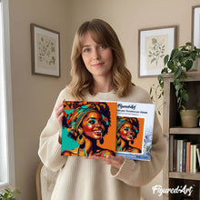 Afbeelding in Gallery-weergave laden, Mini Schilderen op Nummer met Frame - Afrikaanse Koningin Pop Art