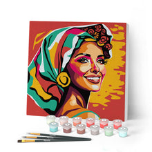 Afbeelding in Gallery-weergave laden, Mini Schilderen op Nummer met Frame - Exotische Schoonheid Pop Art