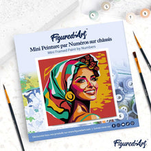 Afbeelding in Gallery-weergave laden, Mini Schilderen op Nummer met Frame - Exotische Schoonheid Pop Art