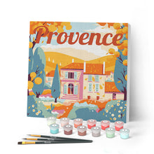 Afbeelding in Gallery-weergave laden, Mini Schilderen op Nummer met Frame - Reisposter Provence Herfst
