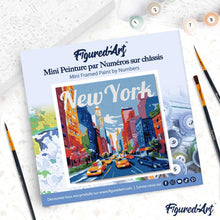 Afbeelding in Gallery-weergave laden, Mini Schilderen op Nummer met Frame - Reisposter New York City