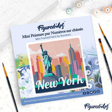 Afbeelding in Gallery-weergave laden, Mini Schilderen op Nummer met Frame - Reisposter New York Statue of Liberty
