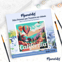 Afbeelding in Gallery-weergave laden, Mini Schilderen op Nummer met Frame - Reisposter California Ballonnen
