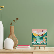Afbeelding in Gallery-weergave laden, Mini Schilderen op Nummer met Frame - Reisposter San Francisco