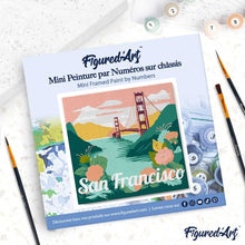 Afbeelding in Gallery-weergave laden, Mini Schilderen op Nummer met Frame - Reisposter San Francisco