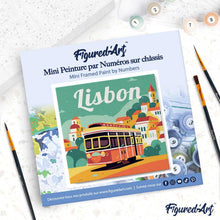 Afbeelding in Gallery-weergave laden, Mini Schilderen op Nummer met Frame - Reisposter Lissabon