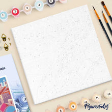 Afbeelding in Gallery-weergave laden, Mini Schilderen op Nummer met Frame - Reisposter Santorini Zonsondergang