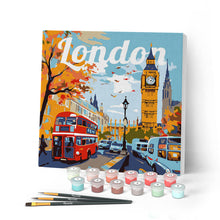 Afbeelding in Gallery-weergave laden, Mini Schilderen op Nummer met Frame - Reisposter Londen