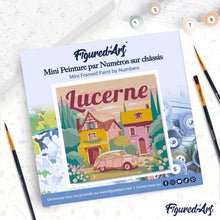 Afbeelding in Gallery-weergave laden, Mini Schilderen op Nummer met Frame - Reisposter Luzern