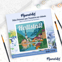 Afbeelding in Gallery-weergave laden, Mini Schilderen op Nummer met Frame - Reisposter Hallstatt