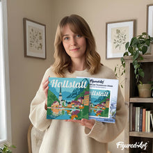 Afbeelding in Gallery-weergave laden, Mini Schilderen op Nummer met Frame - Reisposter Hallstatt