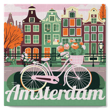 Afbeelding in Gallery-weergave laden, Mini Schilderen op Nummer met Frame - Reisposter Amsterdam