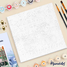 Afbeelding in Gallery-weergave laden, Mini Schilderen op Nummer met Frame - Reisposter Amsterdam