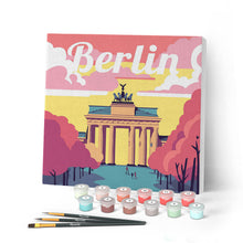 Afbeelding in Gallery-weergave laden, Mini Schilderen op Nummer met Frame - Reisposter Berlijn