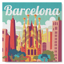 Afbeelding in Gallery-weergave laden, Mini Schilderen op Nummer met Frame - Reisposter Barcelona