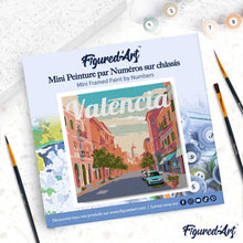 Afbeelding in Gallery-weergave laden, Mini Schilderen op Nummer met Frame - Reisposter Valencia