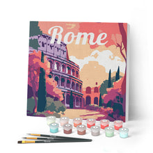 Afbeelding in Gallery-weergave laden, Mini Schilderen op Nummer met Frame - Reisposter Rome