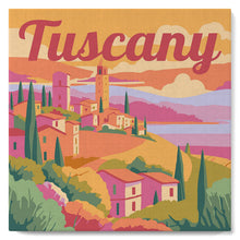 Afbeelding in Gallery-weergave laden, Mini Schilderen op Nummer met Frame - Reisposter Toscane Lente