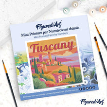 Afbeelding in Gallery-weergave laden, Mini Schilderen op Nummer met Frame - Reisposter Toscane Lente