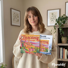 Afbeelding in Gallery-weergave laden, Mini Schilderen op Nummer met Frame - Reisposter Toscane Lente