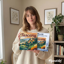 Afbeelding in Gallery-weergave laden, Mini Schilderen op Nummer met Frame - Reisposter Toscane Zomer