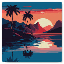 Afbeelding in Gallery-weergave laden, Mini Schilderen op Nummer met Frame - De Zee en de Zonsondergang