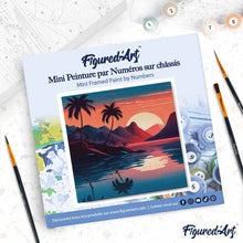 Afbeelding in Gallery-weergave laden, Mini Schilderen op Nummer met Frame - De Zee en de Zonsondergang