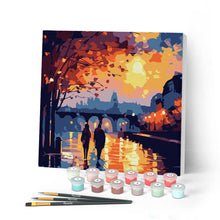 Afbeelding in Gallery-weergave laden, Mini Schilderen op Nummer met Frame - Romantische Nacht