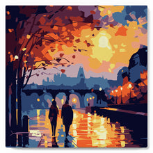 Afbeelding in Gallery-weergave laden, Mini Schilderen op Nummer met Frame - Romantische Nacht