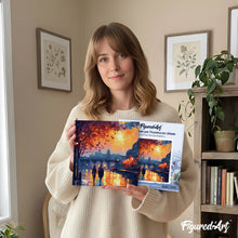 Afbeelding in Gallery-weergave laden, Mini Schilderen op Nummer met Frame - Romantische Nacht