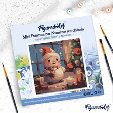 Afbeelding in Gallery-weergave laden, Mini Schilderen op Nummer met Frame - Blije Sneeuwpop in de Kamer