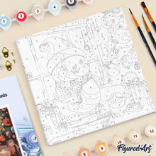 Afbeelding in Gallery-weergave laden, Mini Schilderen op Nummer met Frame - Blije Sneeuwpop in de Kamer