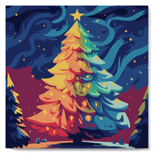 Afbeelding in Gallery-weergave laden, Mini Schilderen op Nummer met Frame - Kleurrijke Kerstboom