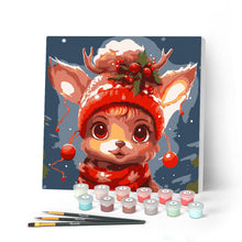 Afbeelding in Gallery-weergave laden, Mini Schilderen op Nummer met Frame - Schattig fantasie rendier